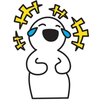 😂 laughing, crying, happy, joy, emotional, cartoon, funny telegram sticker