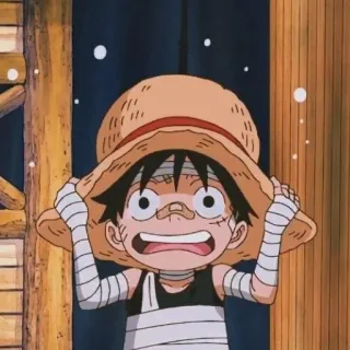 😫 Luffy One Piece Anime, Desenho animado, One Piece, Luffy, Chapéu de palha, Mangá, Personagem whatsapp sticker