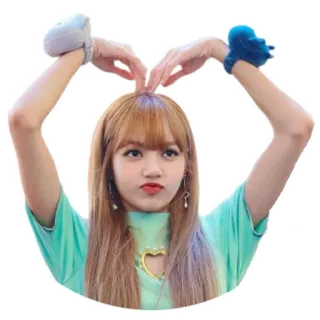 ❤️ Lisa 리사, K팝, 블랙핑크, 가수, 하트, 여자 telegram sticker