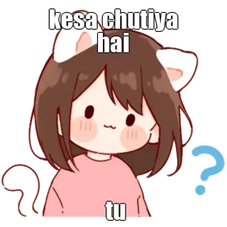 🙂 kesa chutiya hai
tu anime, cartone animato, domanda, divertente whatsapp sticker