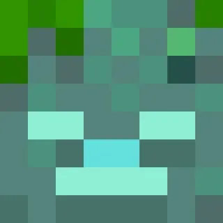 🧟‍♂ Zombie Minecraft minecraft, zombie, game, pixel art, video game telegram sticker