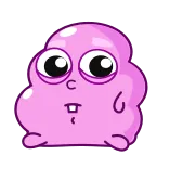 🤮 blob, cartoon, cute, pink, funny whatsapp sticker