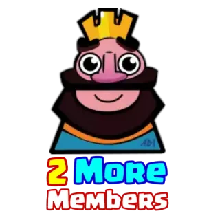 😍 2 MORE
MEMBERS clash royale, rey, miembros, grupo, dibujos animados, juego, supercell, reclutamiento whatsapp sticker