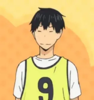 😑 Kageyama Tobio Haikyuu!! 9 Anime, Personaggio, Haikyuu, Kageyama Tobio, Cartone animato telegram sticker