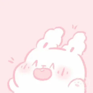 🩰 bunny, rabbit, cute, kawaii, pink, cartoon, animal telegram sticker