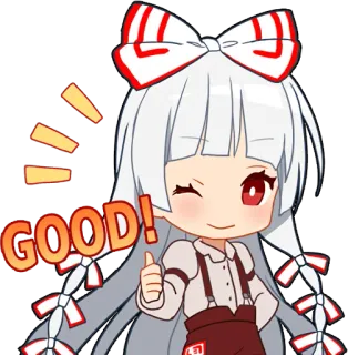 👌 GOOD! anime, chibi, cute, thumbs up, good telegram sticker