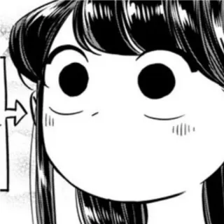 🙂 Komi Shouko Komi Can't Communicate anime, manga, komi san wa comyushou desu, komi cant communicate, cute, kawaii, expression whatsapp sticker