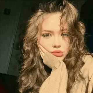 😕 portret, vrouw, meisje, model, gezicht, schoonheid telegram sticker