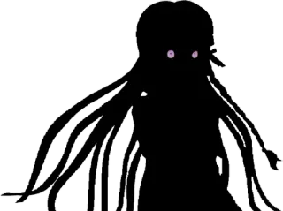 👁‍🗨 silhouette, sombre, effrayant, personnage, yeux, flippant telegram sticker