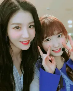 💙 mulheres, selfie, retrato, amizade, kpop whatsapp sticker