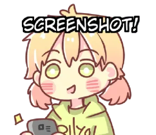 📸 SCREENSHOT! Tangkapan layar, Kartun, Rambut pirang, Telepon, Anime whatsapp sticker
