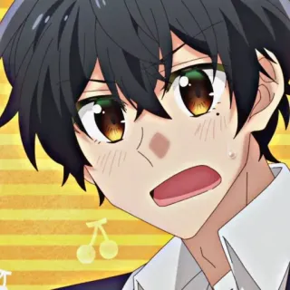 😫 Anime, Manga, Personnage, Émotion, Inquiet, Portrait telegram sticker