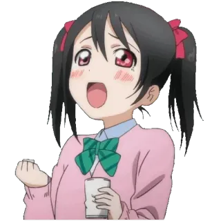 😳 Nico Yazawa Love Live! อนิเมะ, น่ารัก, ไอดอล, คาวาอิ, ผู้หญิง, การ์ตูน telegram sticker
