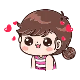 😻 cartoon, love, hearts, cute, happy, animated whatsapp sticker