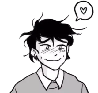 🙂 dibujos animados, amor, feliz, hombre, pegatina telegram sticker