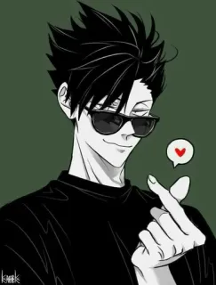 ❤️ Anime, Cartoon, Brille, Herz telegram sticker