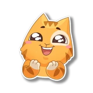 😊 gato, animal, lindo, feliz, dibujo animado, kawaii, pegatina telegram sticker