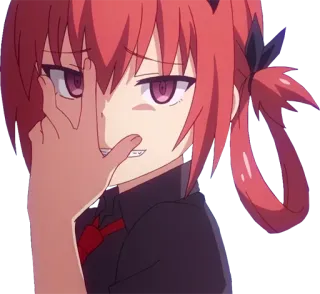😏 Satania McDowell Kurumizawa Gabriel DropOut Anime, Demone, Ragazza, Satania, Malvagio, Cattivo whatsapp sticker