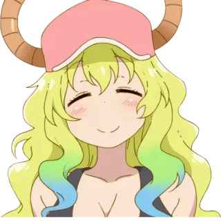 😊 Lucoa Miss Kobayashi's Dragon Maid Anime, Draak, Lucoa, Miss Kobayashi's Dragon Maid, Kawaii whatsapp sticker