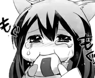 😭 anime, garota, chorando, mangá, triste, emocional whatsapp sticker