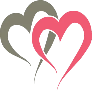 ❤ hearts, love, pink, gray telegram sticker