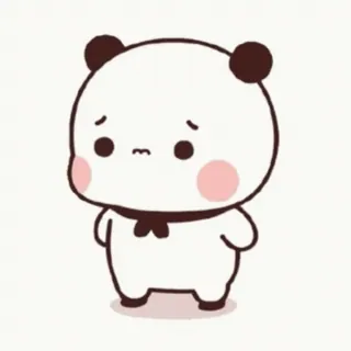 😭 Panda, Mignon, Triste, Animal, Dessin animé, Autocollant telegram sticker