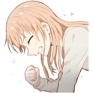 😬 애니메이션 소녀, 만화, 감정적인, 축하, 귀여운, 일러스트, 행복한, 신나는 telegram sticker