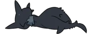 😴 상어, 만화, 동물, 귀여운 telegram sticker