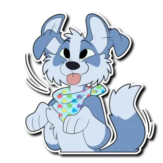 👂 anjing, kartun, hewan, peliharaan, imut, anak anjing telegram sticker