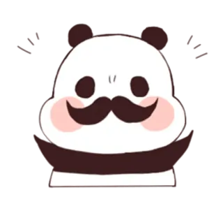 👨 Panda, Schattig, Snor telegram sticker