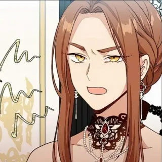 ☠ mujer, anime, chica, seria, retrato, dibujo animado telegram sticker
