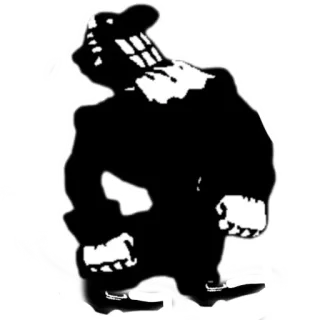 👻 orso, silhouette, arrabbiato, militare, violenza whatsapp sticker