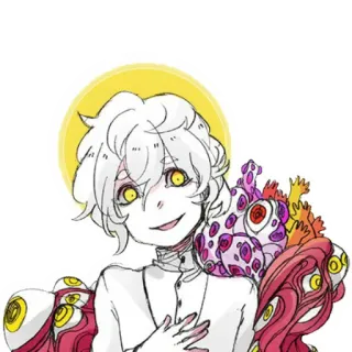 😄 anime, personaje, arte, ilustración, fantasía telegram sticker