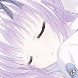 🕸️ 动漫, 漫画, 困, 可爱, 紫发, 女孩, 唯美 whatsapp sticker