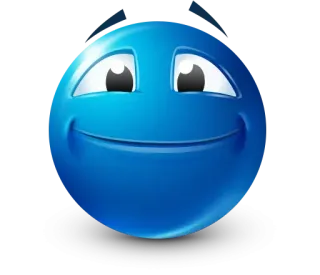 🤩 Emoji, Sonrisa, Feliz, Cara, Azul whatsapp sticker