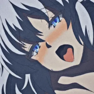 💙 Anime, Donna, Femminile, Occhi, Viso, Bocca telegram sticker