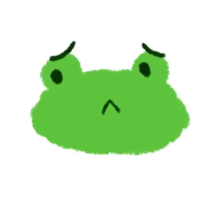 😞 rana, triste, verde, animale, carino, cartone animato, disegno whatsapp sticker