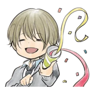 🎉 Cartoon, Anime, Feier, Party, Konfetti telegram sticker