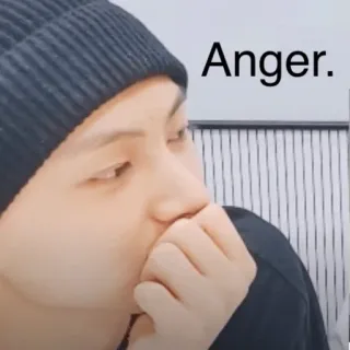 😠 Anger. colère, visage, émotion, humeur, contrarié telegram sticker