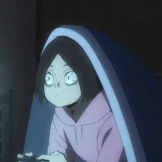🥺 Anime, Mädchen, Gaming, Hoodie, Süß, Drinnen telegram sticker