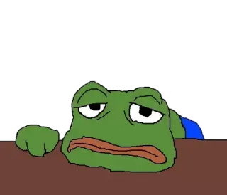 😐 Pepe the Frog Пепе, лягушка, мем, интернет, персонаж whatsapp sticker