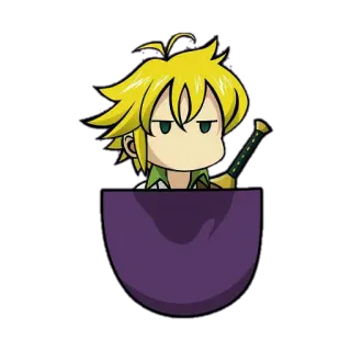 🌚 Meliodas Seven Deadly Sins anime, manga, meliodas, seven deadly sins telegram sticker