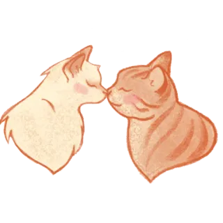 😽 chat, bisou, animal, animal de compagnie, amour, mignon, affection telegram sticker