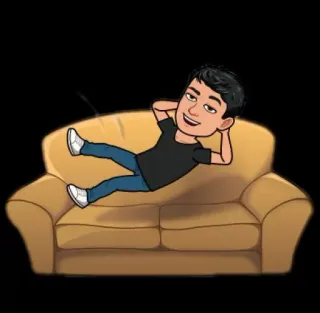 🛋 cartoon, avatar, couch, relaxing, chill, person telegram sticker