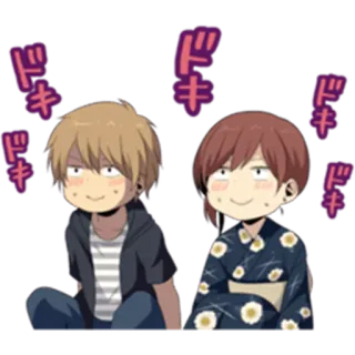 😳 ドキ Anime, Paar, Süß, Japanisch, Aufregung, Dokidoki telegram sticker