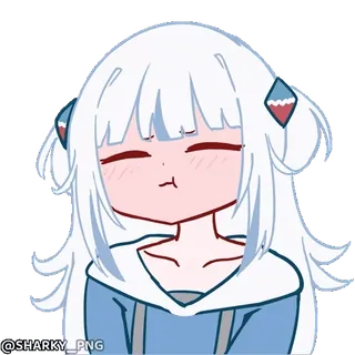 🤦♀️ Gawr Gura Hololive @SHARKY_PNG whatsapp sticker