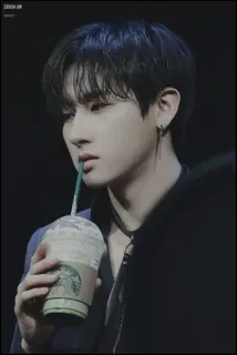 🛢 CRUSH ON man, drink, starbucks, person, korean, male telegram sticker