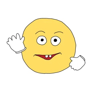 🥴 Emoji, Desenho animado, Rosto, Sorriso whatsapp sticker