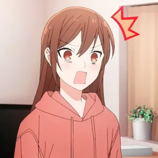 🍥 anime, garota, chocada, desenho animado, fofa, surpresa telegram sticker