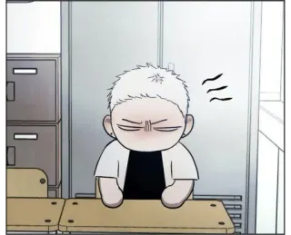 😐 만화, 애니메이션, 만화, 화난, 화가 난/속상한, 소년 whatsapp sticker